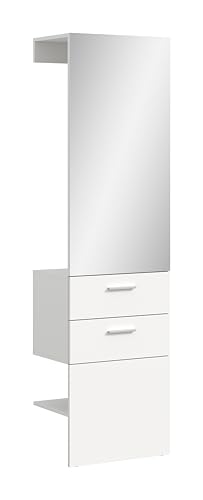 xonox.home Garderobe Vaga X7GA9621 Garderobenpaneel Wandgarderobe Flurpaneel in weiß Melamin, ca. 52x190x36 cm xonox.home Garderobe Vaga X7GA9621 Garderobenpaneel Wandgarderobe Flurpaneel in weiß Melamin, ca. 52x190x36 cm