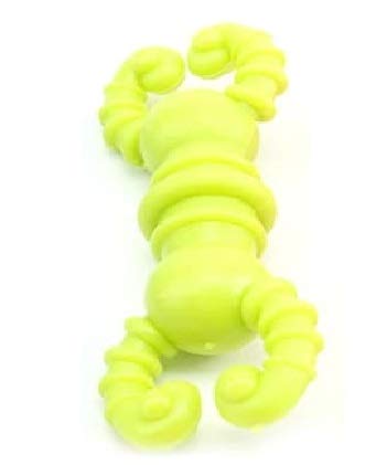 Emily Pets Dog Chew Bone for Teething Toy ? Crap Shape Natural Rubber Toy Silicone Puppy Training Interactive Dog Toys ? Multifunctional, Teeth Cleaning + Gum Massage ? for Small Dogs(Green)