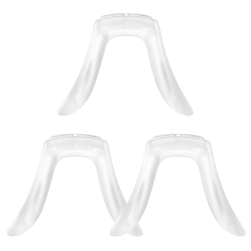 HOMSFOU 3 Pcs Silicone Eyeglasses Nose Pads: Anti-slip Replacement Nose Pads for Glasses & Sunglasses - U Shaped Bridge Straps Soft Clear Universal Fit