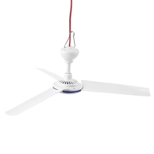 QHW Ventilateur de Plafond DC 12V Mini Ventilateur Portable, Ventilateur Suspendu pour Magasin de Fruits/épicerie Fine Cover