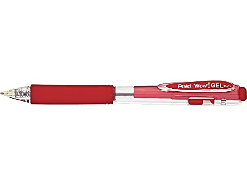 Bolígrafo Gel Retráctil Pentel Wow! 0.7mm Tinta Roja x12 miniatura 2