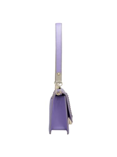 Image of Da Milano Women's Leather Shoulder Bag - Purple