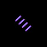 LULAOLIU 4Pcs Luminous Tube 3 * 22.5mm Luminous Stick No Light Absorption Required Glow Bar DIY Various EDC Accessories Decoration (Purple, 3 * 22.5mm)