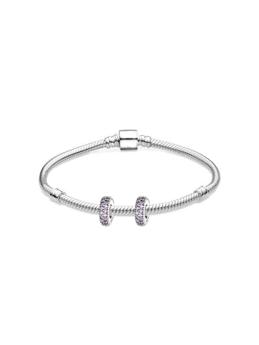Image of ARTCHARM Clasp Love Safety Chain Charm - Authentic 925 Sterling Silver Heart Beads - Fit European Style Bracelet