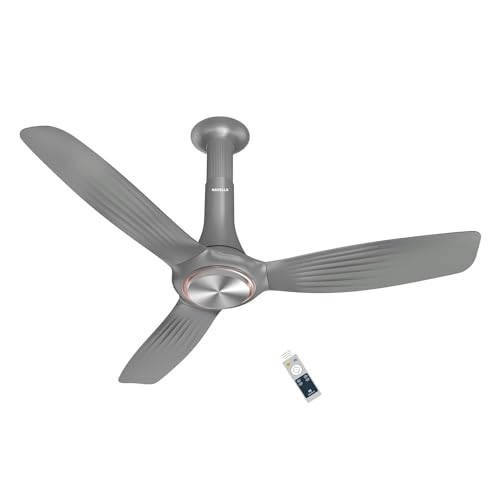 Image of Havells 1200mm Inox Underlight BLDC Ceiling Fan | Remote Controlled, Smart Fan, IoT Enabled, Alexa & Google Home Compatible | 5 Star Rated, Upto 60% Energy Saving, 2 Year Warranty | (Mettalic Gray)