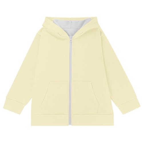 Zip Up Hoodie Kids Oversized Long Sleeve Zipper Comfy Sweatshirts Fashion Fall Fleece Jackets Y2K Sweater With Pockets3
