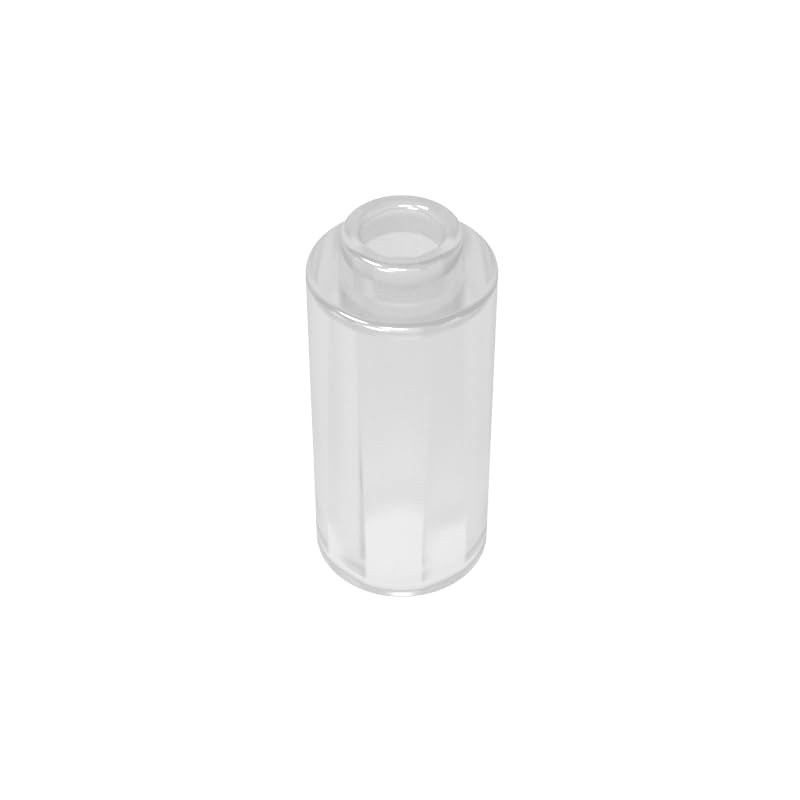 71075 Round Brick Brick Round 1x1x1 2/3 50 Pieces GDS-1574 Compatible with Lego Building Blocks Color:Trans-Clear
