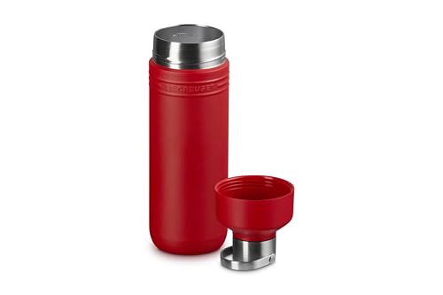 Image of Le Creuset Stainless Steel On The Go Water Bottle, 33 oz., Cerise