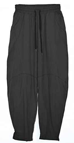 AITFINEISM Mens Cotton Linen Pants Elastic Drawstring Waist Lightweight Summer Beach Pants4