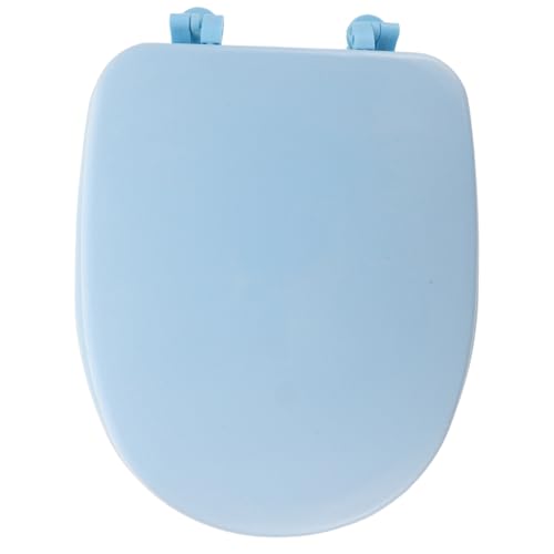 BAZEITFLOW Abattant De Wc Rembourré Mousse Bleu Clair Siège De Wc Standard Épais Et Doux Pour Toilettes Domestiques Réutilisable Confortable