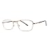 SA106 Classic Iconic Dad Fashion Narrow Rectangle Snug Reading Glasses Gold +3.5