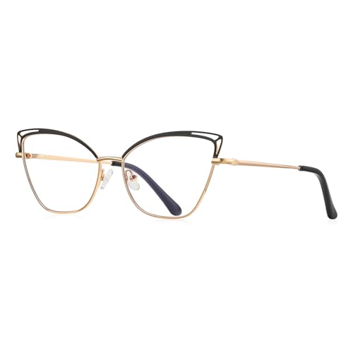 Image of Blue Light Glasses Cateye Women Fake Eyeglasses Anti Eye Strain Computer Glasses Clear Lens