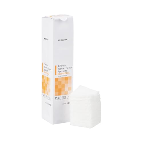 McKesson Premium Woven Gauze Sponges, Non-Sterile, Cotton, 2 x 2 in, 1 pk - image 1