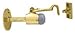 CRL Polished Brass Finish Wall Mounted Heavy Duty Door Stop with Hook & Holder