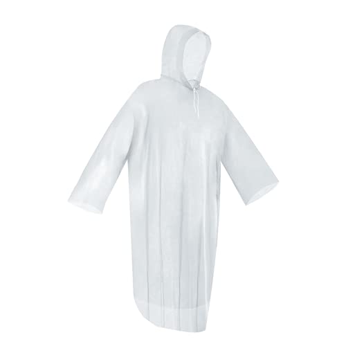 Sanxinht 5 Pack Rain Poncho,Colorful Disposable Raincoat(5 Pack,5 Colors) For Adults With Drawstring Hood And Sleeves (Multi-Colored) #TOP3