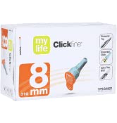 CLICKFINE - Cánulas universales (8 unidades, 0,25 x 8 mm, 100 unidades)