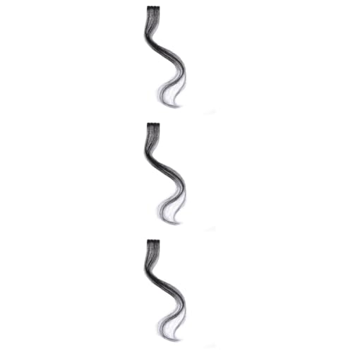 Angoily 3pcs Seamless Human Hair Wigs Tape in Hair Extensions Clip in Bangs Human