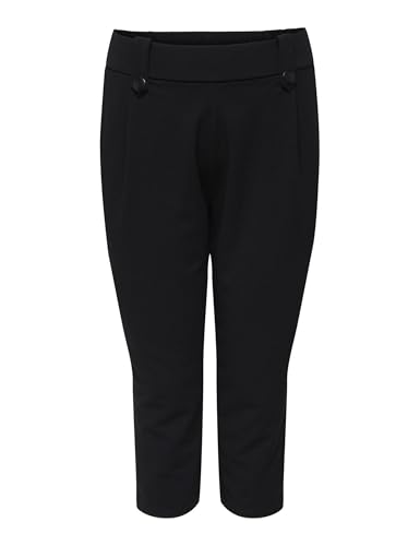 Pantalon capri pour femme ONLY Carmakoma Carsania noir idéal pour le bureau