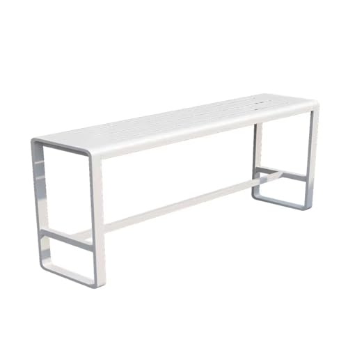 Mesa de pub de hierro forjado para exteriores, impermeable, resistente al sol, resistente, bordes redondeados, mesa de comedor para el hogar, cocina, comedor, bistró