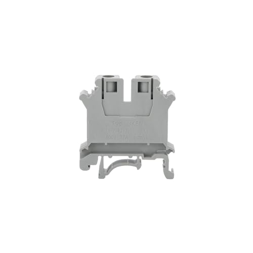 Bloque de terminales UK6N azul para riel DIN, conector pasante de 50 piezas 3