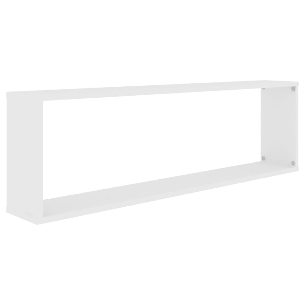 vidaXL Mensole Parete a Cubo 2 pz Bianco 100x15x30 cm in Multistrato
