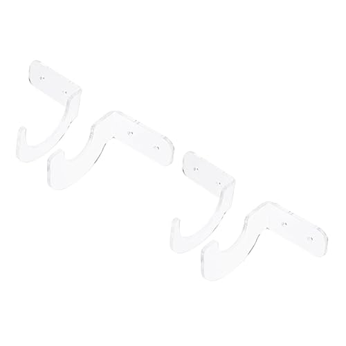 GALPADA 2Pairs Acrylic Bat Display Stands Wall Mounted Racks for Hockey Softball Baseball Bats Durable Transparent Holders for Collectible Memorabilia