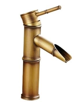 Robinet de lavabo en forme de bambou pour vasque et vanité vintage