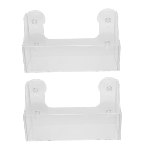 SMASOLO 2 Piezas Rack de Almacenamiento con Ventosa para Bebidas Estante Acrílico para Puerta de Nevera Organizador Compacto para Mantener y Frío Casa y Oficina