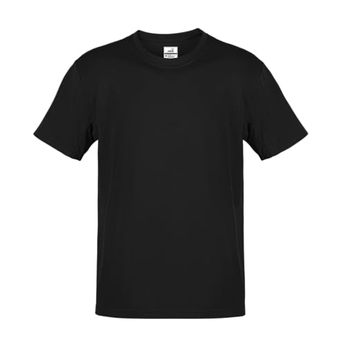 Image of TIMSTAR Black Plain T-Shirt for Men - Soft Poly Classic Fit - Medium