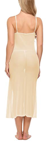 Image of Xs and Os Women's Polyester & Spandex Plain Maxi Nightgown