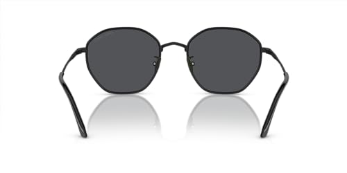 GIORGIO ARMANI Man Sunglasses Matte Gunmetal Frame, Dark Grey Lenses, 53MM4