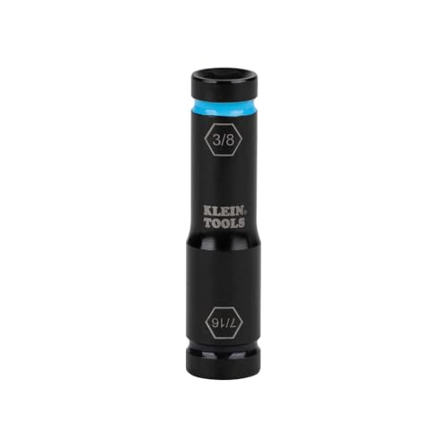 Klein Tools 66077 Impact Driver Flip Socket, 7/16- and 3/8-Inch Sizes, Use with Klein Tools Compact Impact Wrenches BAT20CW, BAT20CW1 by KLEIN TOOLS - Used condition - US$10.21