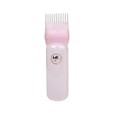 Hair Dye & Oil Comb Applicator Bottle (6oz) - Root Comb Applicator with Graduated Scale for Precise Hair Coloring and Oil Application - Perfect for Salon and Home Use - 3220 (Baby Pink)