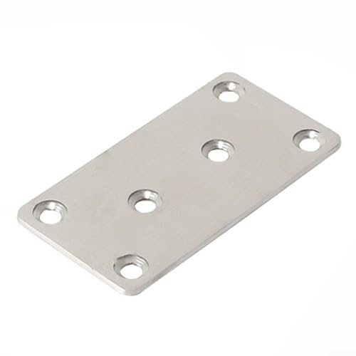Allthingstore Edelstahl Eckwinkel 6-Loch Möbelreparaturplatte