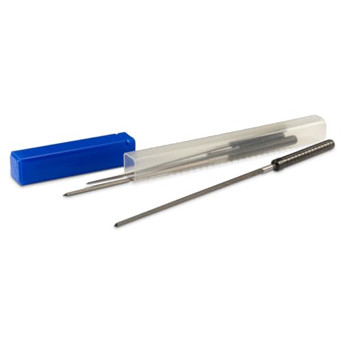 BUZZUFY Set mit 6 Stück Schneidbroschen, Ø 1,2-3,0 mm, mit Kunststoffgriff-Werkzeug, Schwarz