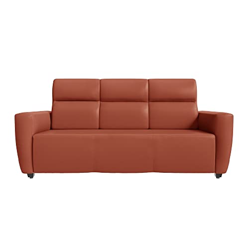 Image of Wakefit Sofa Set | 3 Year Warranty | Sofa 5 Seater, 5 Seater Sofa for Living Room, Wooden Sofa Set, Sofa Set 3+1+1 Seater - Belize(Romance : Tan)