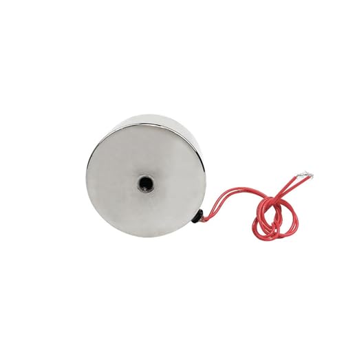 Electroimán de DC12V 24V solenoide redondo P65 30 con capacidad de sujeción para elevación de 80Kg 4