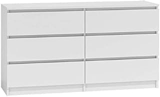 WHATSIZE ENTERPRISE-Moderna-Chest of Drawers-6 Drawer Cabinet,White