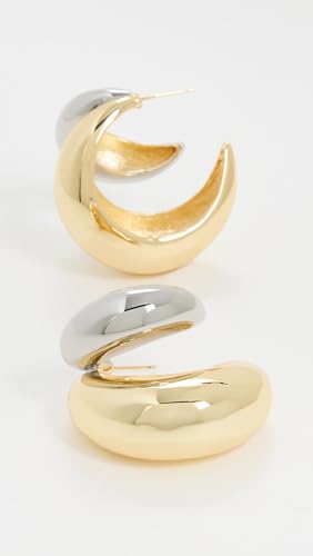 SHASHI Women's Double Tsuki Two Toned Hoops3