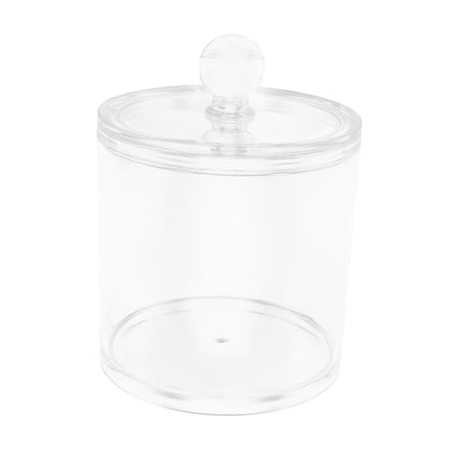 TOYANDONA Tarro Organizador de Algodón y Bastoncillos con Tapa Contenedor Acrílico Grande para Baño y Tocador Almacenamiento Compacto para Discos Desmaquillantes y Accesorios de Aseo