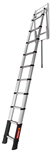 Échelle de Grenier 2,95 m de TELESTEPS I Made in Sweden I Loft Line I Échelle de qualité compacte au Design Premium breveté I Profilé antidérapant I en 14975 I...