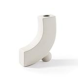 INGLENIX Grey White Ceramic Vases Nordic Minimalism Style Decoration for Centerpieces, Kitchen, Offi