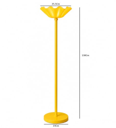 Image of Metal Shade Wooden Tripod Floor Lamp for Living Room, Living Room Corner, Bedroom, Home, Office, Interiors, Decor, Cinema. (Mustard Yellow Without Ball)