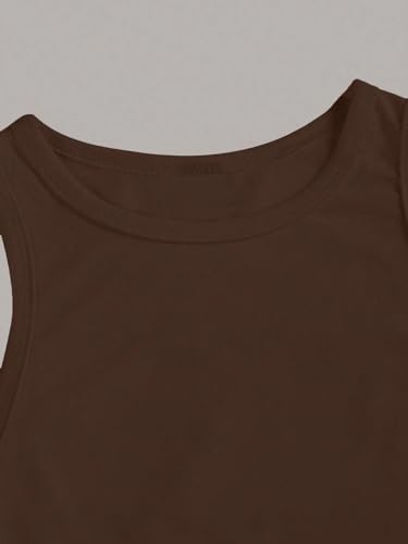 Image of Toochki Tops for Women Crop Top for Women's Tank Activewear Tee Sports Casual Work Out Wear Round Neck Cotton Camisole Pack of 2