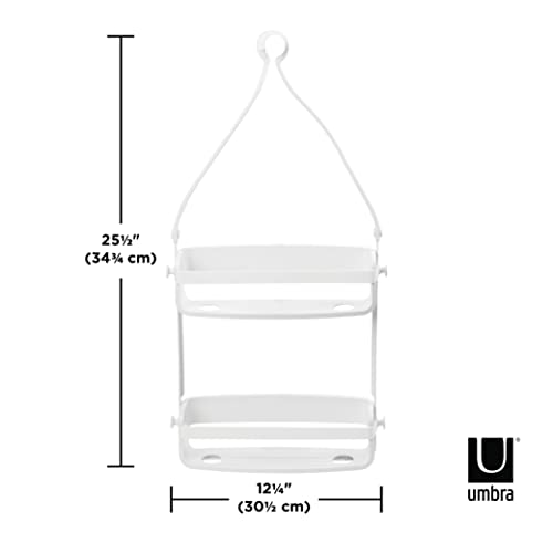 Umbra Flex Hanging Shower Caddy, Bathtub Shelf And Bathroom Organizer, White #TOP1