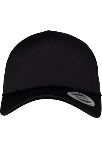 Flexfit Foam Trucker Curved Visor Cap, Unisex Adulto, Gorra, 6005FC, Negro, Talla única