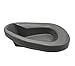 Deluxe Contoured Bedpan for Men and Women, Stackable, Portable Bed Pan for Bed-Bound Patients, Durable, Easy-to-Clean Plastic Bedpan for Hospital or Home Use (Pack of 4) (Grey)
