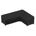 iBirdie Outdoor Patio Furniture Cover fit 120 x 90 inch, 118 x 89, L-Shaped Sectional Sofa, Waterproof Weatherproof Heavy Duty 600D Garden Cover for Outside L Shape Couch
