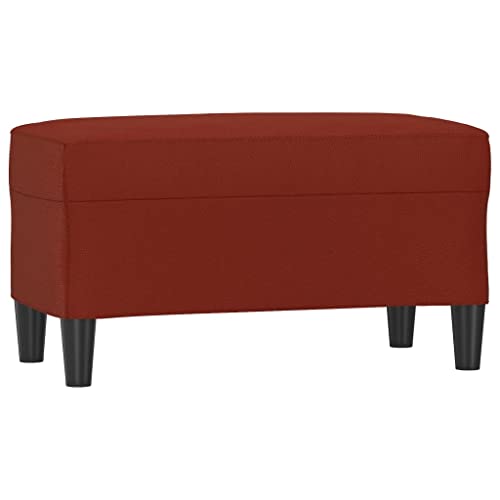 Tomostar Banc Bout de Lit, Banc Banquette Rouge Bordeaux 70x35x41 cm Similicuir
