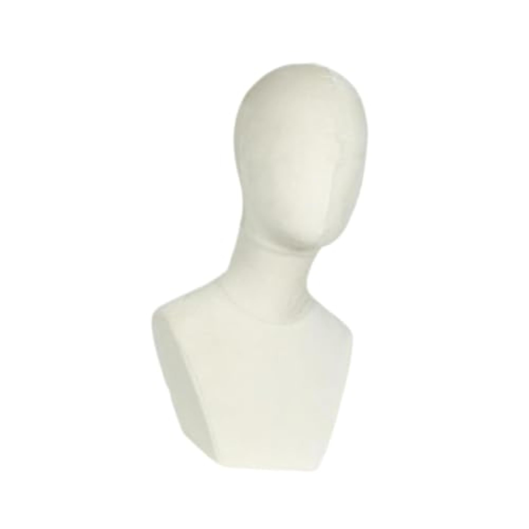 Wig Display Model Head Mannequin Stand for Hat and Wig Cap, White
